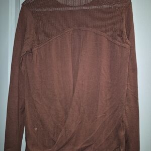 Lululemon athletica Rust Mesh Open Back Top